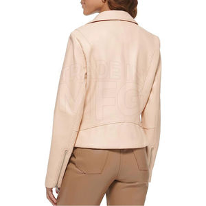 Vestes en cuir pour femmes sur mesure, automne/hiver, taille personnalisée, couleur unie, 100% cuir véritable avec doublure en coton, vestes d'hiver - Product Image 2