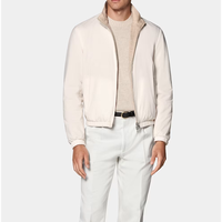 Blouson Bomber Homme Zippé Décontracté Automne Respirant Coupe-Vent Polyester Couleur Unie Coupe Droite Doublure Polaire Coton