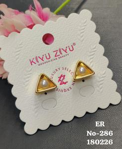 Elegantes Pendientes de Diamantes Americanos |   Aros de Acero Inoxidable Chapados en Oro de Moda para Mujer, Joyería de Moda al por Mayor de la India - Product Image 6