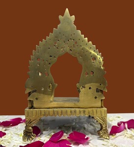 Singhasan de Latón Antiguo, Trono Religioso de Latón para Dioses y Diosa, Esculturas, Estatuas, Piezas Decorativas, Artículos de Regalo - Product Image 4