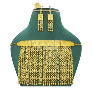 Martasha diseñador islámico Ramadán especial chapado en oro UAE joyería especial Dubai joyería collar pendiente conjunto Joyería Árabe - Product Image 2