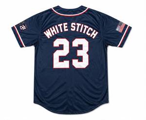 Maillot de baseball République Dominicaine unisexe, manches trois quarts, blanc, 100% polyester, antibactérien, col en V, sangle en T, sublimé - Product Image 2