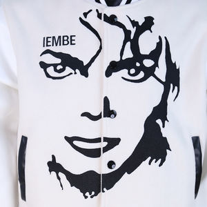 Chaqueta Varsity de Moda con Cuello Alto, Estilo Urbano, Superventas, con Parches Bordados en Chenilla, Chaqueta de Invierno para Hombre - Product Image 4