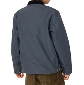 Vestes de travail pour hommes en toile de coton respirante et imperméable, design vintage, logo personnalisé OEM, pour l'hiver. - Product Image 3