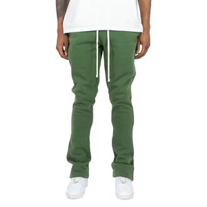 Pantalones de chándal antiarrugas/antiarrugas de calidad personalizada, pantalones de hombre, pantalones de chándal de lana de algodón, pantalones acampanados apilados para hombre - Product Image 1