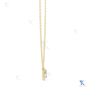 จี้เพชรทรงลูกแพร์แบบ Halo  ทองคำแท้ 14K 18K สำหรับผู้หญิง รูปทรงหยดน้ำ  เครื่องประดับเจ้าสาว ขายส่งจากผู้ผลิต - Product Image 5