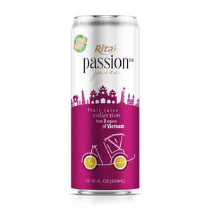 น้ำเสาวรส 330 มล. บรรจุกระป๋อง คุณภาพสูง ตรา Rita Beverage ปริมาณสั่งซื้อขั้นต่ำน้อย ผลไม้สดจากธรรมชาติจากเวียดนาม - Product Image 1