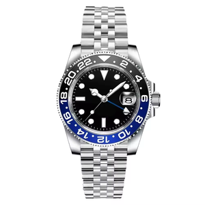 Reloj de Lujo de Alta Calidad, Estilo Hip Hop, con Logotipo Personalizado, de Acero Inoxidable, con Cristal de Zafiro, Esfera Luminosa, Resistente al Agua, Automático - Product Image 1