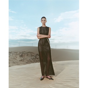 Vestidos Casuales para Mujer con MOQ Bajo, Vestido LUNAIRIS de Algodón sin Mangas, Maxi 100% Algodón, Vestido de Noche Elegante al por Mayor - Product Image 3