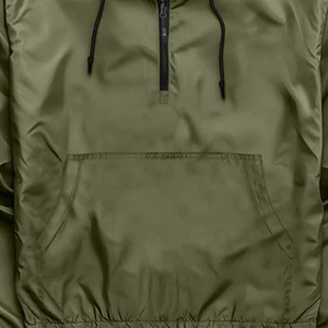 Veste coupe-vent unisexe personnalisée imperméable à capuche imprimée, grande taille, légère, demi-zip, pull-over décontracté pour l'extérieur, style bomber, vêtement de travail - Product Image 5