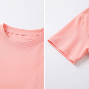Camiseta Corta para Mujer, Algodón Premium, Cuello Redondo Informal, Manga Corta, Suave y Ligera, Camiseta de Moda, Ropa Informal, Precio Bajo - Product Image 3