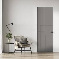 Portes intérieures en polymère durable personnalisables, cadre en bois massif, film PVC, placage en mélamine, contreplaqué imperméable, appartement, hôtel