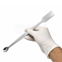 High Quality Stainless Steel Double Headed Chemical Lab Spoon Flat Spatula Micro Powder Sampling Scoop for Chemical Analysis