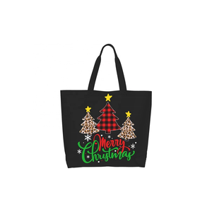 Bolsa de compras de lona de algodón teñido con estampado completo XL ecológico de calidad superior con bolsillo interior con asa impresa de estilo bohemio - Product Image 1