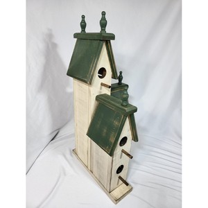 Nichoir rustique en bois de Sheesham avec véranda |   Vente en gros de nichoirs à oiseaux artisanaux pour le jardin - Product Image 2
