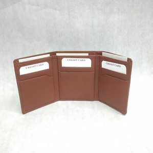 Cartera Compacta Delgada de Cuero Vacuno con Triple Pliegue, Caja de Regalo Personalizada, Tarjetero con Protección RFID, Monedero para Hombre, Venta al Por Mayor - Product Image 3