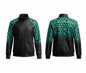 OEM Custom Full Sublimation <b>Athletic</b> Zip-Up Jacket Running and Fitness Wear Warm Breathable Quick Dry | Sizes Men Women Youth - Product Image 3