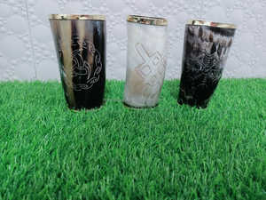 ชุดถ้วยแก้วลายรอยัลไวกิ้งถ้วยแก้วช็อตทำมือของแท้ถ้วยไวกิ้งทำด้วยมือถ้วยโบราณถ้วยยุคกลางของขวัญคริสต์มาส - Product Image 2