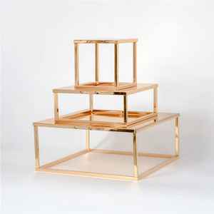 Support à gâteau design carré, plateau de présentation de desserts, porte-cupcakes, décoration de table de mariage, fête d'anniversaire, moderne et élégant - Product Image 4