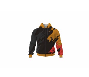 Fashion Sublimation Full Zip Hoodie 100% Polyester Casual Wear Hoodie - Product Image 1