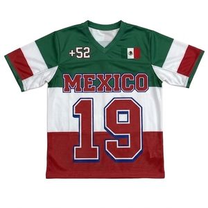 Camiseta de Fútbol de México Unisex con Cuello en V, Manga Corta, Sublimada, Transpirable, de Malla de Poliéster, Ropa Deportiva de Verano - Product Image 3