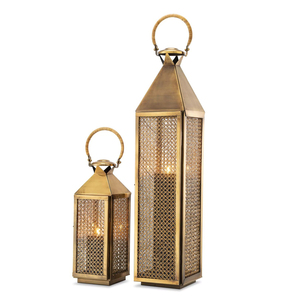 <b>Brass</b> Moroccan <b>Lantern</b> With Intricate Cutout Design For Home Decoration - Product Image 5