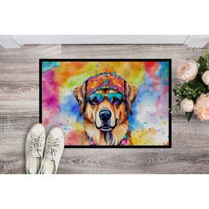 Hippie Dawg <b>Doormat</b> Non-Slip Washable Low Pile Indoor/Outdoor Entryway Rug 24H X 36W Front Door Mat - Product Image 2