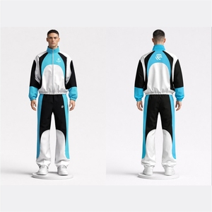 Conjunto Deportivo para Hombre con Logotipo Personalizado, Chaqueta con Cremallera, Pantalones Jogger, Ropa Deportiva Informal para Gimnasio - Product Image 3