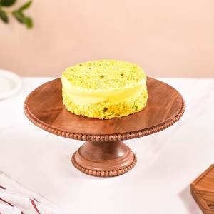 Elegant entertaining stand dessert photography prop <b>warm</b> brown cake pedestal wooden celebration <b>tray</b> modern kitchen accessory - Product Image 2