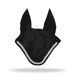 Cache-oreilles pour cheval personnalisé, voile anti-mouches équestre, protection des oreilles en maille et laine pour l'équitation, l'entraînement et la compétition - Product Image 3