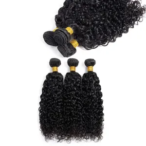 Remy Bulk <b>Curly</b> Hair Deep <b>Curly</b> Weave Bundles Natural Black Remy Hair Full Lace <b>Wig</b> Customize Size - Product Image 1