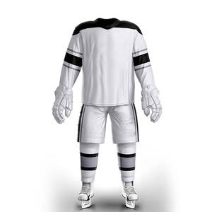 Tenue de hockey sur glace classique, maillot et pantalon durables et confortables, tissu respirant, coupe ajustable, parfaite pour l'entraînement - Product Image 1