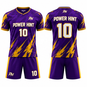 Conjunto de Camiseta de Fútbol Personalizada por Sublimación para Hombre, Diseño Personalizado, Uniforme de Fútbol Transpirable de Poliéster, Kits de Entrenamiento con Número de Equipo - Product Image 6