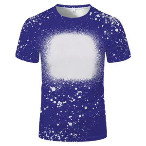 T-shirt jaune à manches courtes pour homme avec imprimé éclaboussures blanches, col rond, décontracté, respirant, tricoté, coupe classique, en polyester, pour le sport - Product Image 4