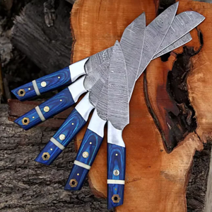 Juego de Cuchillos de Damasco LEGACY BLADES Premium, los Más Vendidos, con Mango de Madera, Forjados a Mano, Cuchillos de Cocina para Chef con Bolsa de Cuero Enrollable - Product Image 5