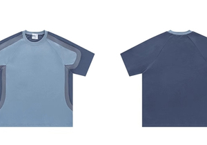 T-shirt pour homme à manches raglan bicolores, col rond, séchage rapide, tricoté, uni, coupe décontractée, longueur normale, 100% polyester - Product Image 5
