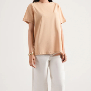 T-shirt décontracté unisexe en jersey à manches courtes 100 % coton, coupe ample, imprimé graphique rétro, durable, pour l'été – Fabricants - Product Image 5