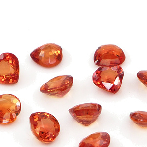 แซฟไฟร์สีส้มธรรมชาติแบบไม่ผ่านการปรับแต่งขนาด 5 มม. รูปหัวใจ, พลอยแซฟไฟร์สีส้มธรรมชาติแบบเจียระไนสำหรับทำเครื่องประดับ - Product Image 1