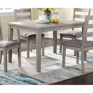 Set da Pranzo Classico ed Elegante 5 Pezzi, Finitura Naturale, Tavolo con Piano in Legno, Sedie con Schienale a Scala e Cuscini - Product Image 4