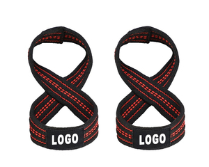 Sangle de musculation en coton robuste en forme de 8 pour haltérophilie, powerlifting et soulevé de terre, avec fermeture à clip - Product Image 5