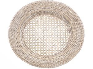 Sous-plat en rotin blanc (32 cm) - Sous-plats en rotin taupe EN PROMOTION - Product Image 2