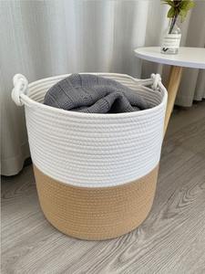 ตะกร้าผ้าพับได้ ตะกร้าเก็บของผ้าลินิน ตะกร้าใส่ของเล่น ตะกร้าใส่ผ้าสกปรกสำหรับหอพัก/ครอบครัว ลายทาง จากซัพพลายเออร์บังกลาเทศ - Product Image 5