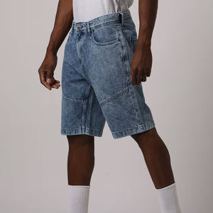 Servicio OEM al por Mayor, Pantalones Cortos de Mezclilla Casuales de Corte Regular Personalizados para Hombre, Nuevo Estilo, Hechos a Medida, Color Sólido, 100% Algodón, Cintura Alta Elástica - Product Image 5