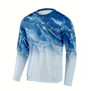 Camiseta de Manga Larga con Cuello en V para Hombre, Diseño Personalizado por Sublimación, Corte Regular, 100% Poliéster, Ecológica y de Secado Rápido, Venta al Por Mayor - Product Image 1