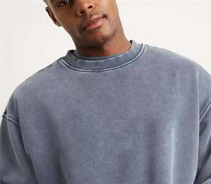 Sudaderas Personalizadas para Hombre con Cuello Redondo y Lavado Ácido, Estilo Urbano, Hombros Caídos, Corte Holgado - Product Image 3