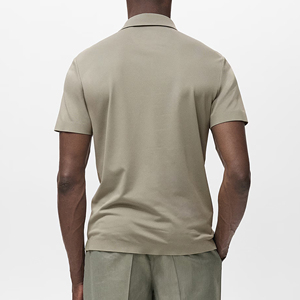 Chemise décontractée de luxe pour homme en coton tricoté respirant, qualité supérieure, manches courtes, personnalisable, service OEM en gros - Product Image 5