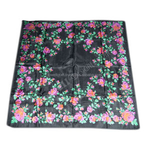 Pañuelo decorativo para el cabello con estampado floral de seda para mujer, pañuelo popular liso para regalo, ideal para verano, invierno y primavera. - Product Image 4