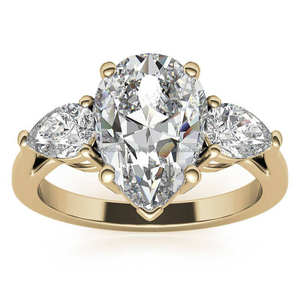 Bague de fiançailles ronde en diamant Moissanite Bijoux de mariée classiques et étincelants pour femme - Product Image 1