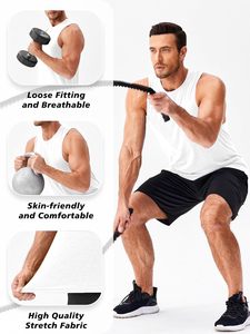 Wholesale <b>Mens</b> Tank Top Plain Sleeveless Shirt Soft Cotton Gym <b>Singlet</b> Lightweight Fitness Vest Bodybuilding Athletic Wear - Product Image 6