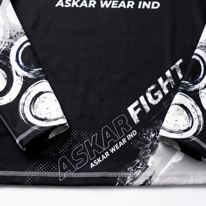 เสื้อแรชการ์ดแขนยาว ASKAR WEAR IND สำหรับผู้ชาย พิมพ์ลายแบบ Sublimation แห้งเร็ว ผลิตจากโพลีเอสเตอร์ เหมาะสำหรับการฝึกซ้อมในยิม - Product Image 5